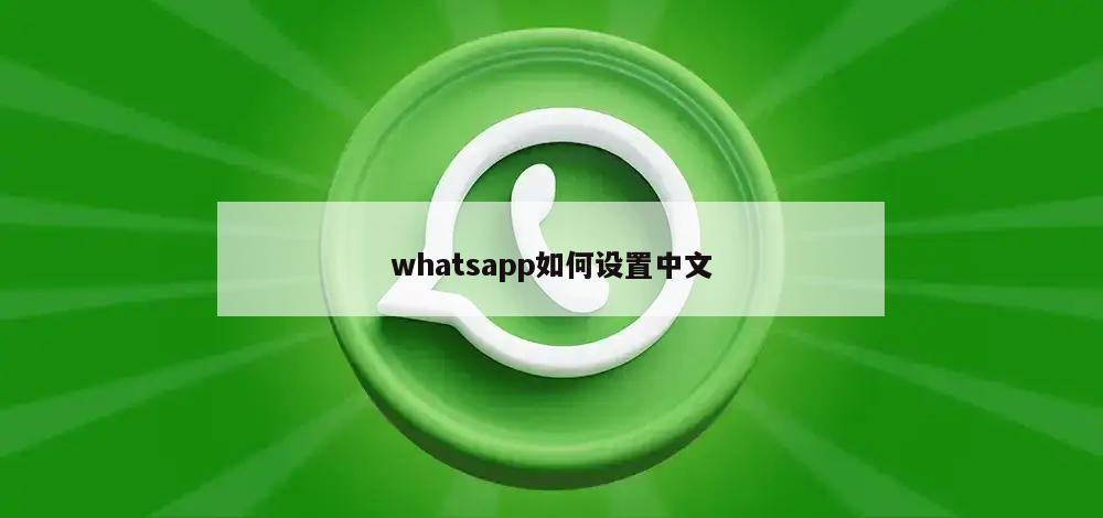 whatsapp如何设置中文